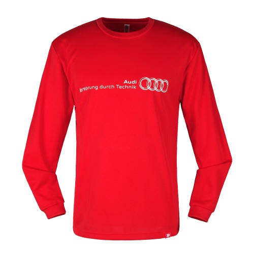 GM드라이라운드티셔츠(긴팔)-빨강(아우디) 자외선차단 흡한속건 상쾌한 메쉬소재의 티셔츠
